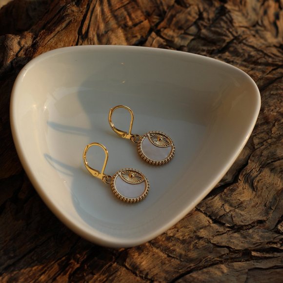 Earrings / 100% high quality stainless steel 18K gold plating / hypoallergenic - Picture 2 of 2